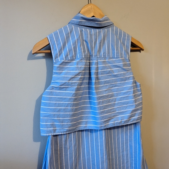 Brooks Brothers Vintage Shirt Dress In Blue And White | Size 6 - Picture 3 of 5